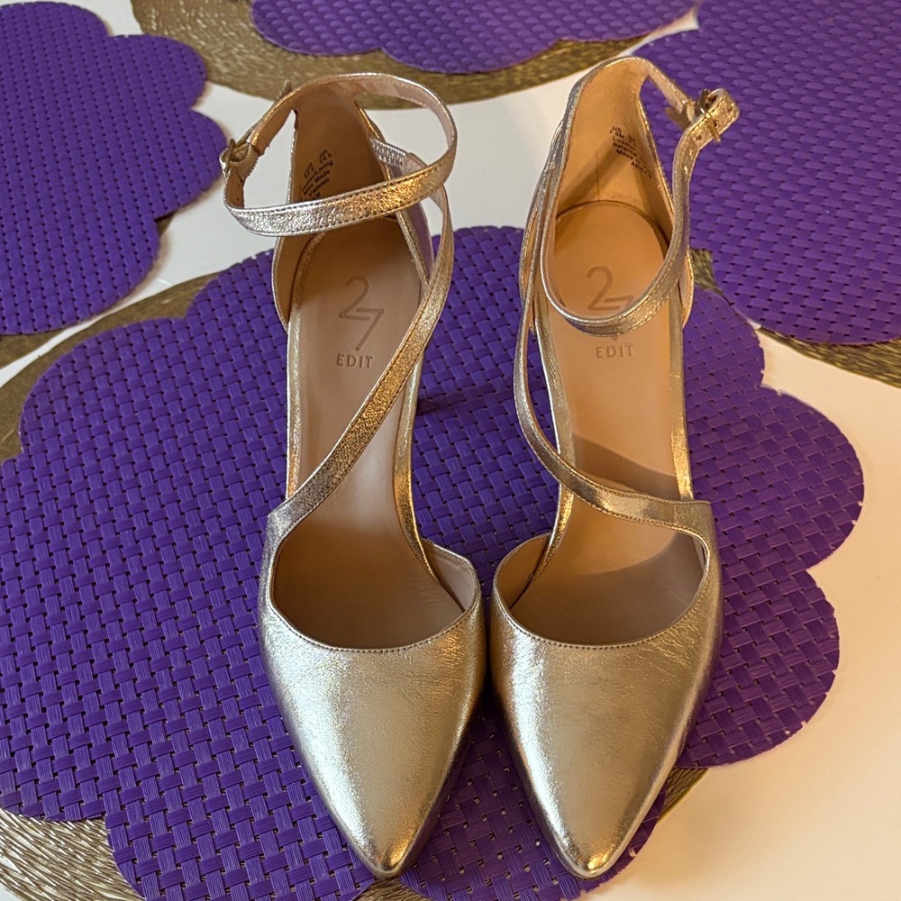 Naturalizer Gold Metallic Abilyn New Sz7.5